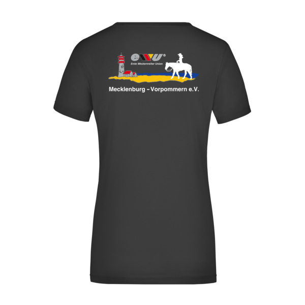 Rückendruck - Ladies' Stretch V-T Miniaturansicht